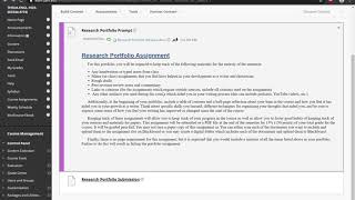 Research Portfolio Description