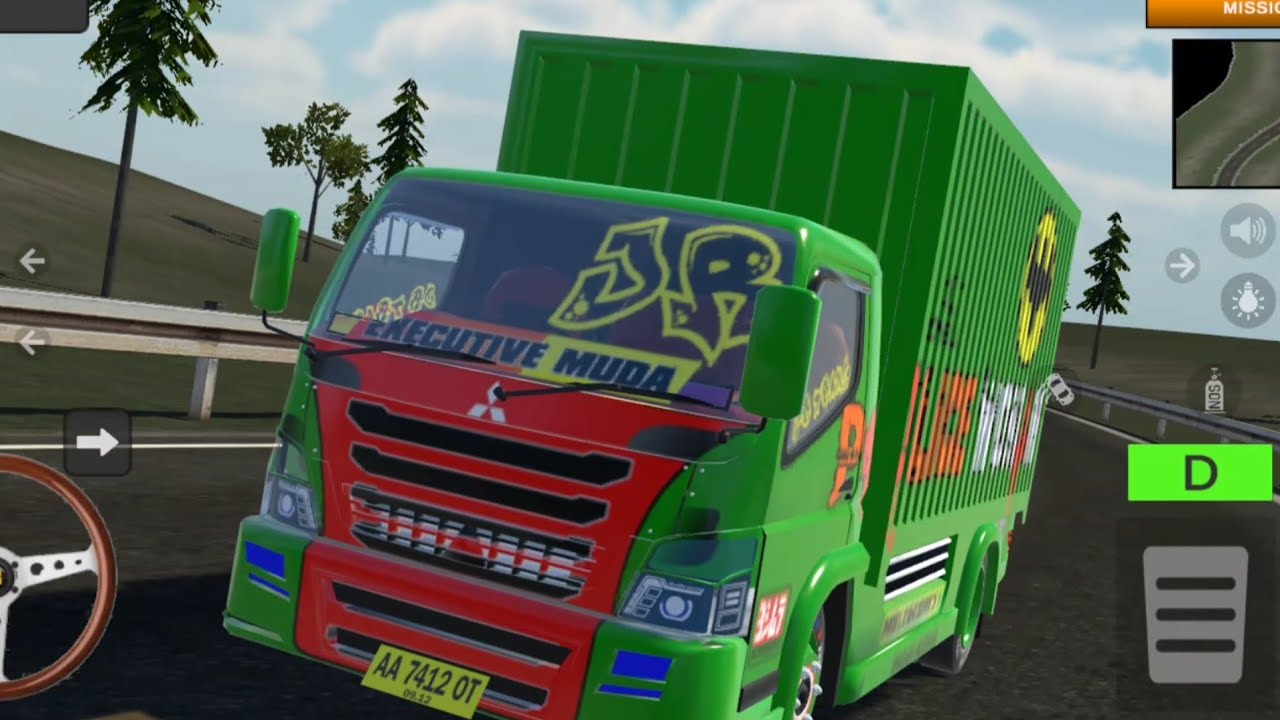 Truck Box Gagal Cinemtic - Mitsubishi Fuso Trailer Kontainer Oleng - TRUCK CANTER OLENG V2