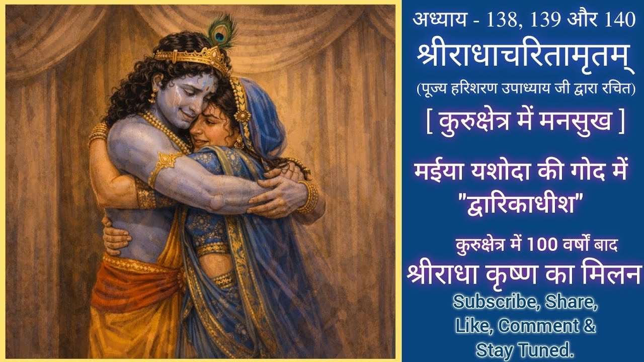 सौ वर्षो बाद श्रीराधा कृष्ण का मिलन | मनसुख की पुकार पर आए श्रीकृष्ण | यशोदा मईया से हृदयविदारक मिलन