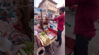 Traditional Extracting Sugar Crane Juice in India - Indian Street Food