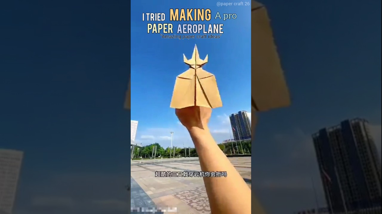 l tried making a pro paper aeroplane ✈️#