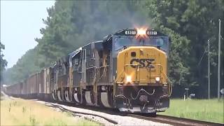 CSX SD70MAC Leading CSX L693 on CSX Columbia Sub
