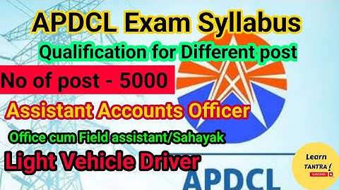 APDCL New Recruitment 2022/APDCL Recruitment Syllabus / APDCL Vacancy 2022/ APDCL Syllabus