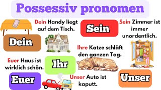 Possessivpronomen Deutsch einfach erklärt mit 100 Beispielsätzen | Learn German Grammar A2 B1
