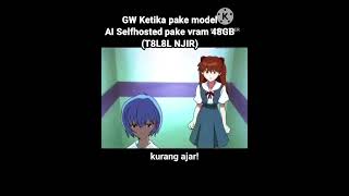 Ketika lu pake AI Local buat ngoding #meme #evangelion #riziq