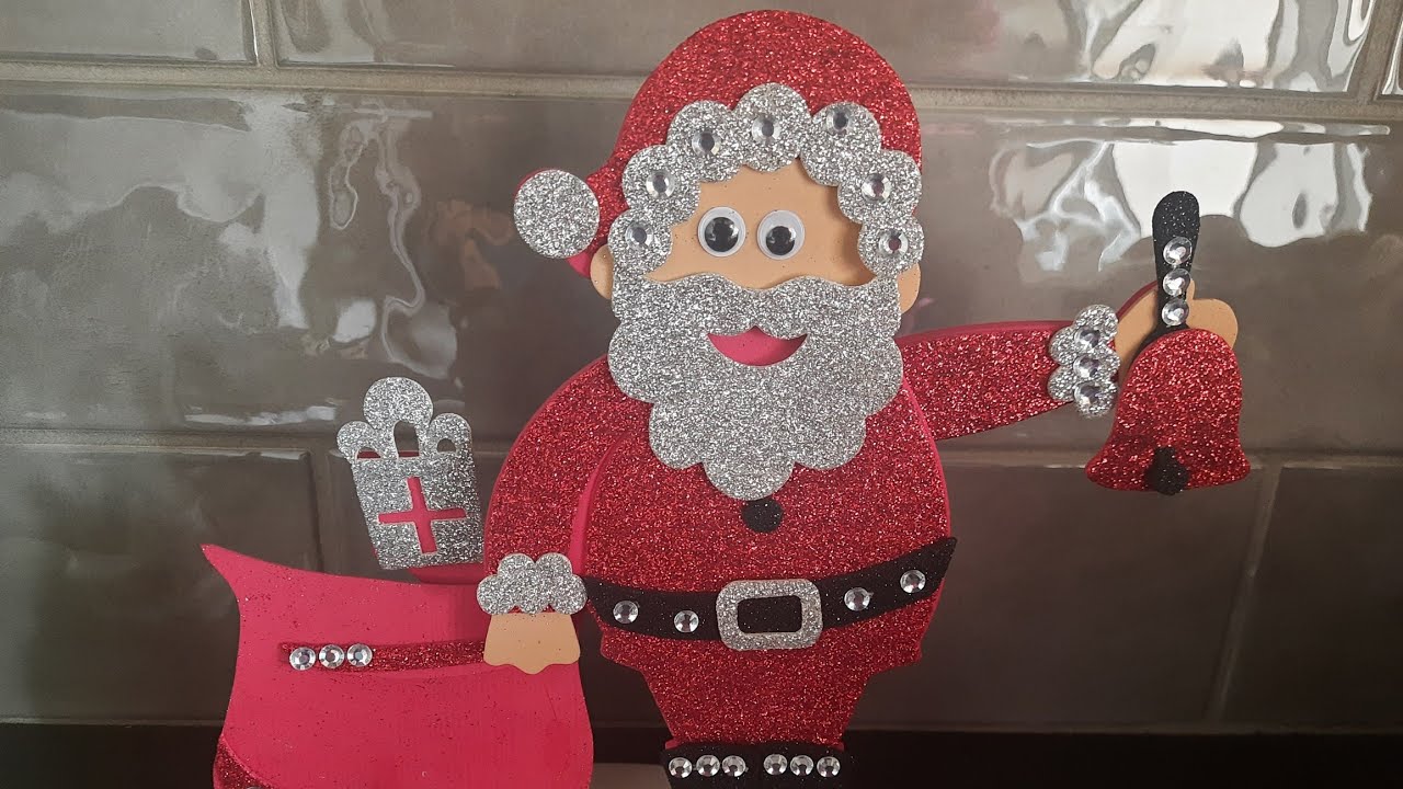 DIY Santa Claus Glitter Foam Sheet Craft Imagimake Christmas Kids diy-santa-claus-glitter-foam-sheet-craft-imagimake-christmas-kids