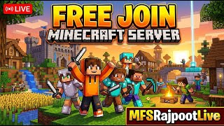 Aao Saath Khelein! 😍 Free Join Minecraft Server 🌍 Live SMP | MFSRajpootLive