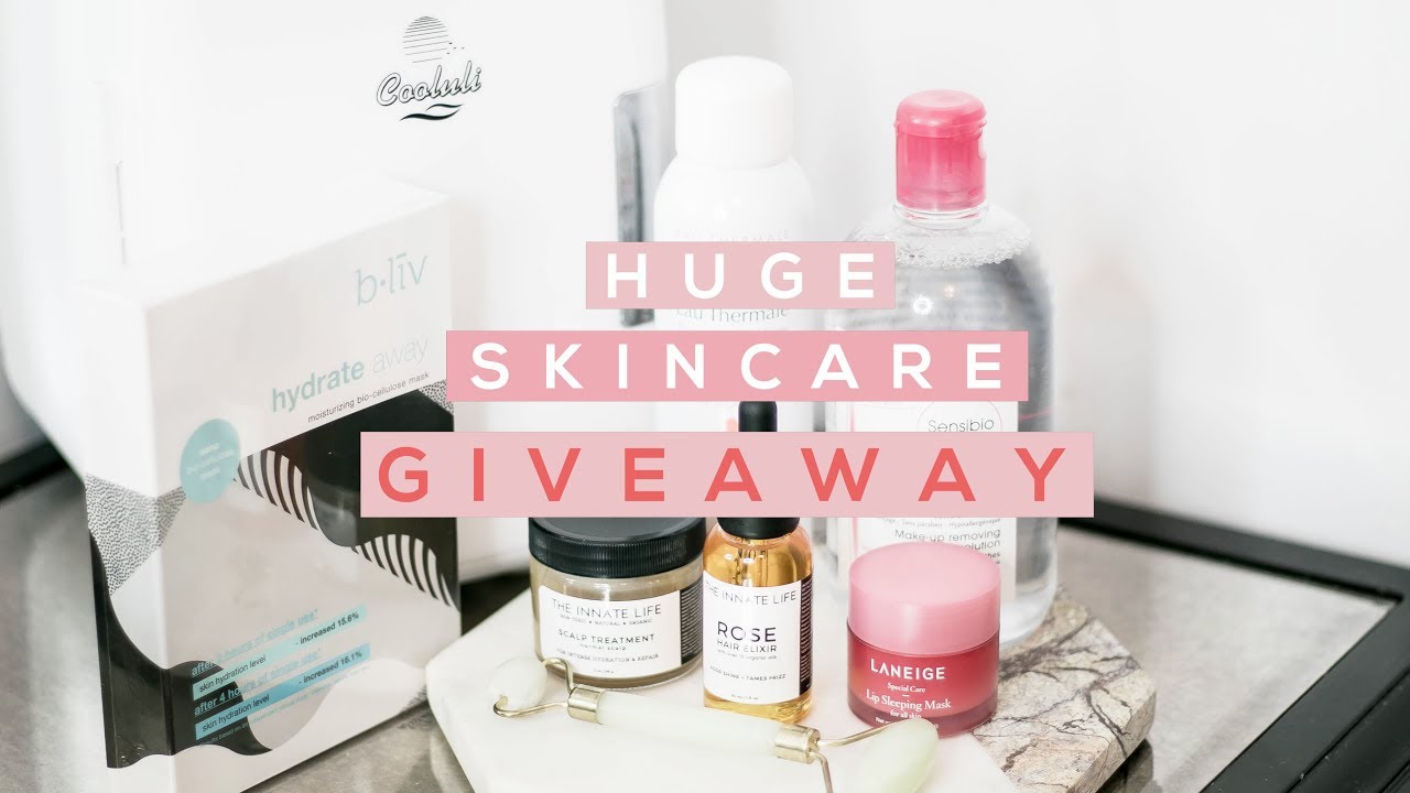 HUGE SKINCARE GIVEAWAY 2018 COOLULI, AVENE, LANEIGE & MORE YouTube