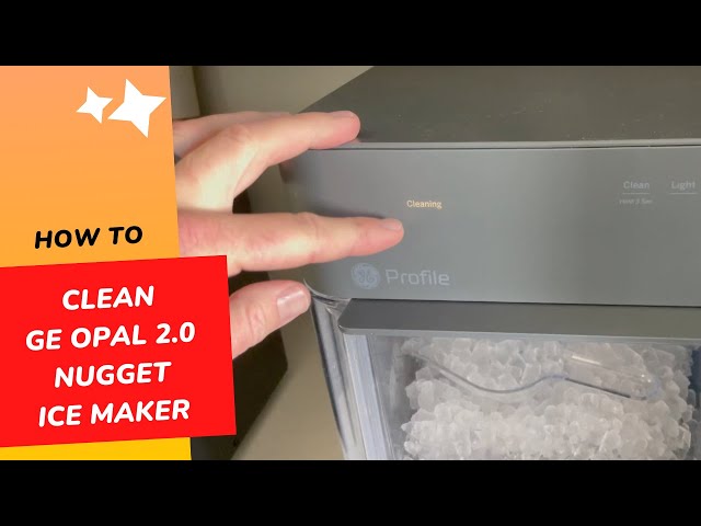 SETUP GE Profile 2.0 Opal Nugget Ice Maker CLEAN WITH BLEACH WATER