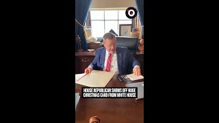 House Republican shows off huge Christmas card from White House