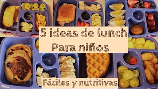 5 ideas de lunch para la escuela! Menú para toda la semana para niños ( fáciles y nutritivos)