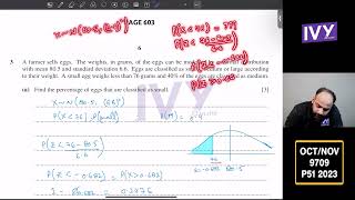 A Level 9709 Mathematics Paper 9709 P51 Oct Nov 2023