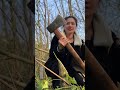 Axe with good steel temper is strong and durable #choppingwood #axe #blacksmith #farm tool#wood