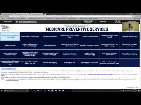CMS - Medicare Preventative Service Tools