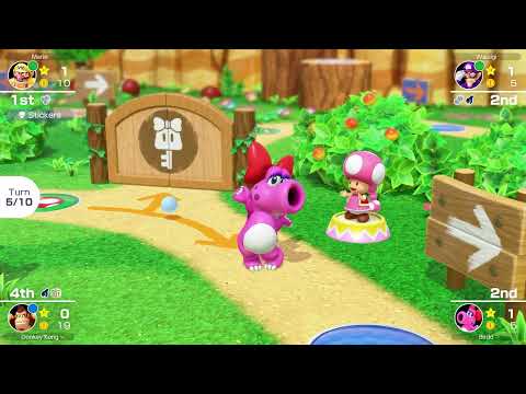 Mario Party Superstars - Woody Woods - Wario vs Waluigi vs Birdo vs Donkey Kong