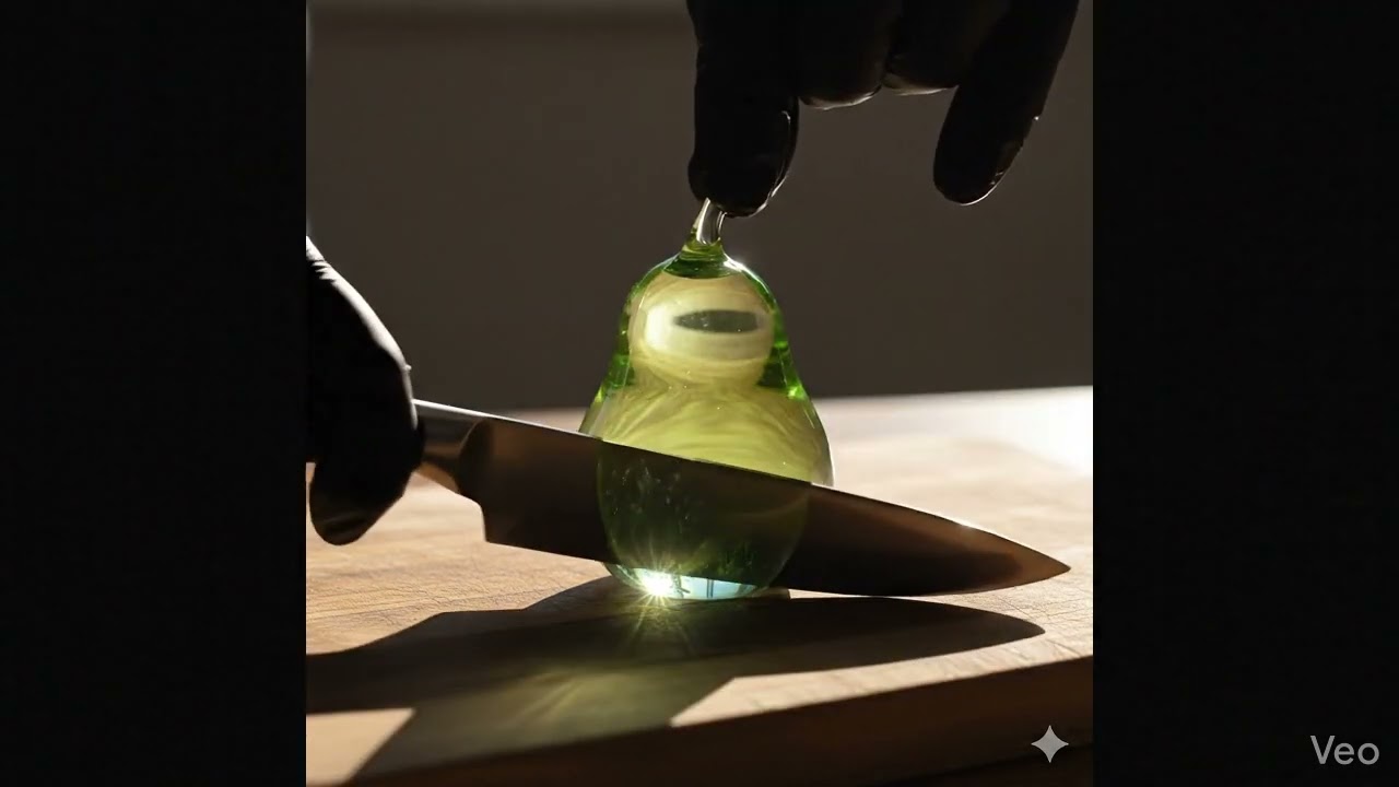 Glass Pear Slicing ASMR  | Relaxing Cutting Sounds for Sleep