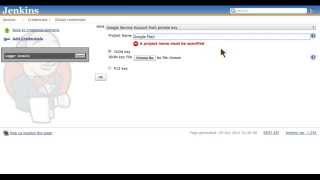 Google Play Android Publisher plugin: Credentials setup screenshot 1