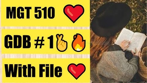 MGT510 GDB No.1 Solution Spring 2022 Solution with File