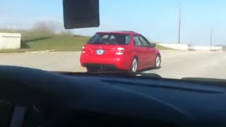 Audi S4 vs Saab 9-2x Aero Drag Race