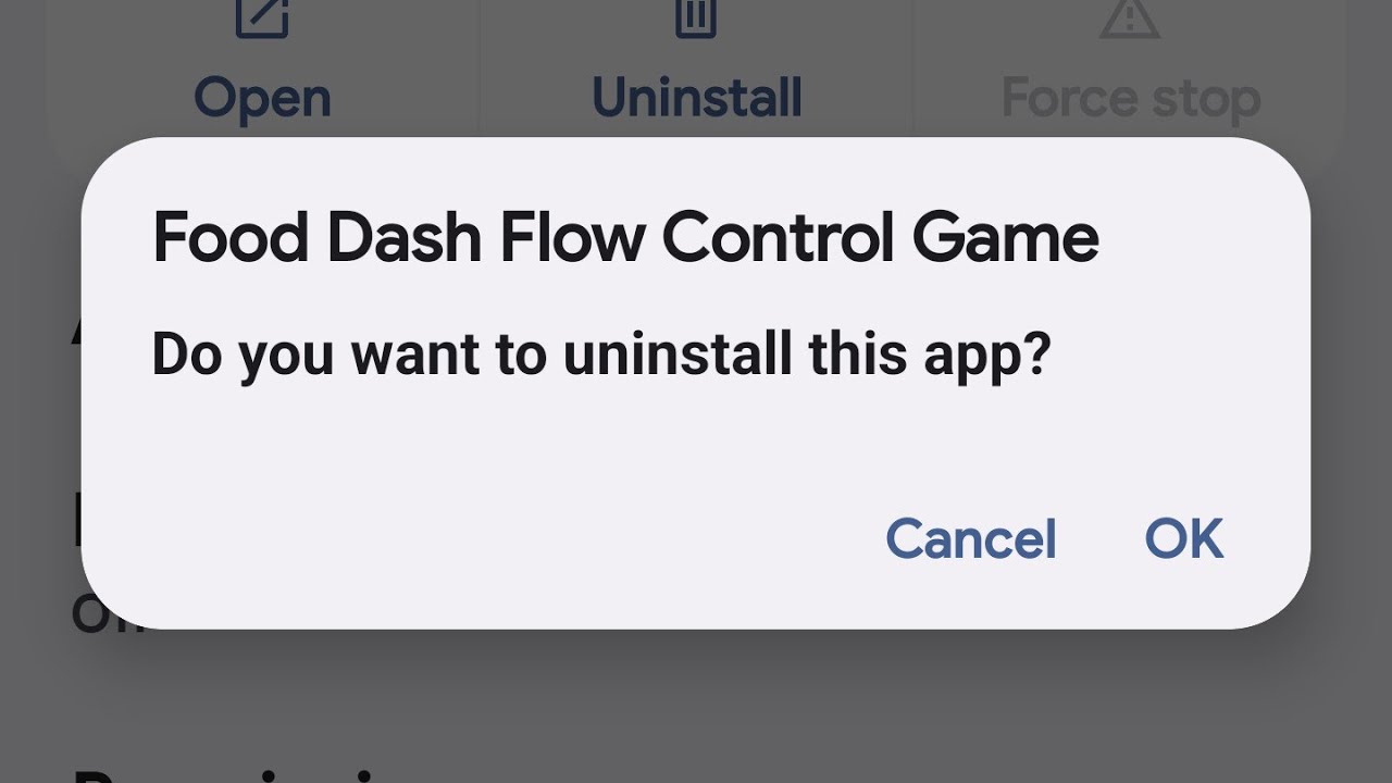 How to remove | uninstall | delete Food dash flow control game