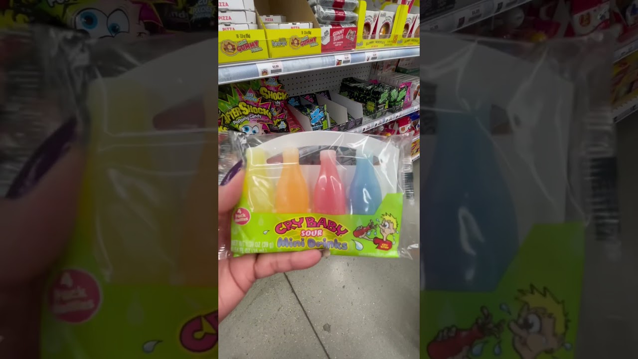😭Cry Baby Sour Mini Drinks|ASMR|Assorted Flavored 