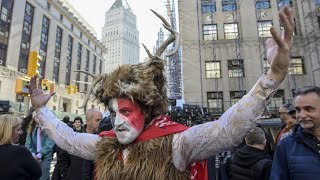 Trump Shaman is Forced to Strip to Show He’s Not an Undercover Cop at Trump Arrest Protest