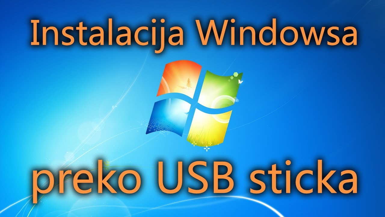 Kako instalirati WINDOWS preko USB-a - YouTube