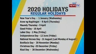 BT: 2020 Holidays