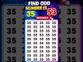 Find the odd number 53#shorts #youtubeshorts #oddoneout #viralshorts