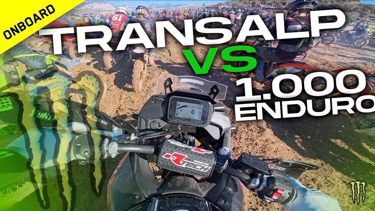 Empiezo el último en la Bassella Race 2026 con mi Transalp 😳🔥