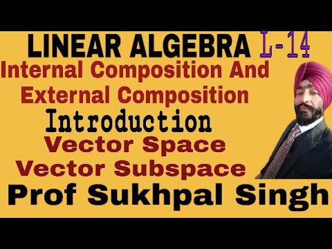 Vector Space Linear Algebra // Vector Subspace // Internal And External