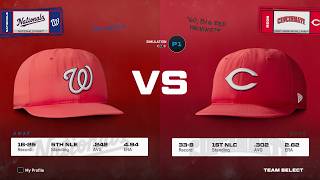MLB The Show I Washington Nationals (16-25) vs. Cincinnati Reds (33-8) I Full Game