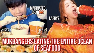 mukbangers eating the ENTIRE ocean of seafood