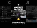 Minecraft bedrock/mcpe costom ui 💀 #viral #minecraft #bmw #gaming #m5competition