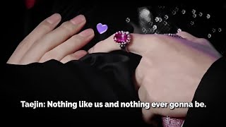 Taejin/JinV: Nothing like us and nothing ever gonna be 💜