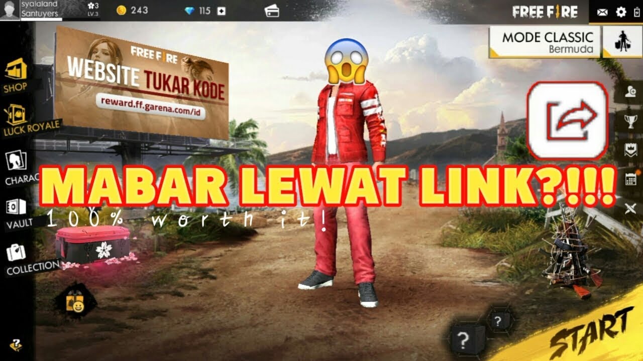 Cara Mabar Free Fire Lewat Link Free Fire Indonesia Youtube