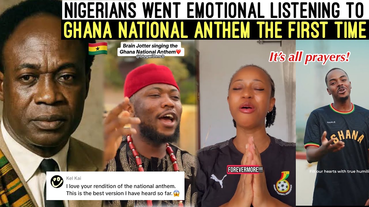 E-CHOKE‼️🔥 Нигерийцы были растроганы, впервые услышав национальный гимн Ганы.