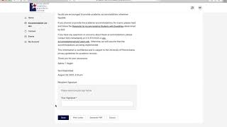 MyWeingartenCenter - How to Sign an Accommodation Letter in the Faculty Portal
