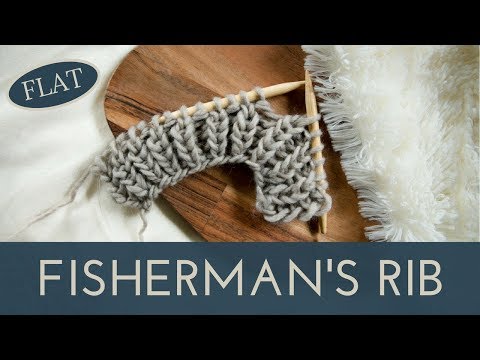 How to Knit the Fisherman's Rib FLAT || Easy Knitting Stitch