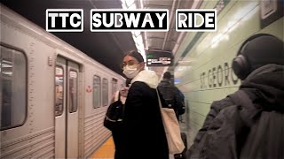 TTC Subway Ride Line 2 to St George Station, Then Line 1 to Lawrence West Station 3/22/2022