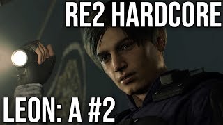 Resident Evil 2 Hardcore Walkthrough - Goddess Statue (Leon A / Part 2)