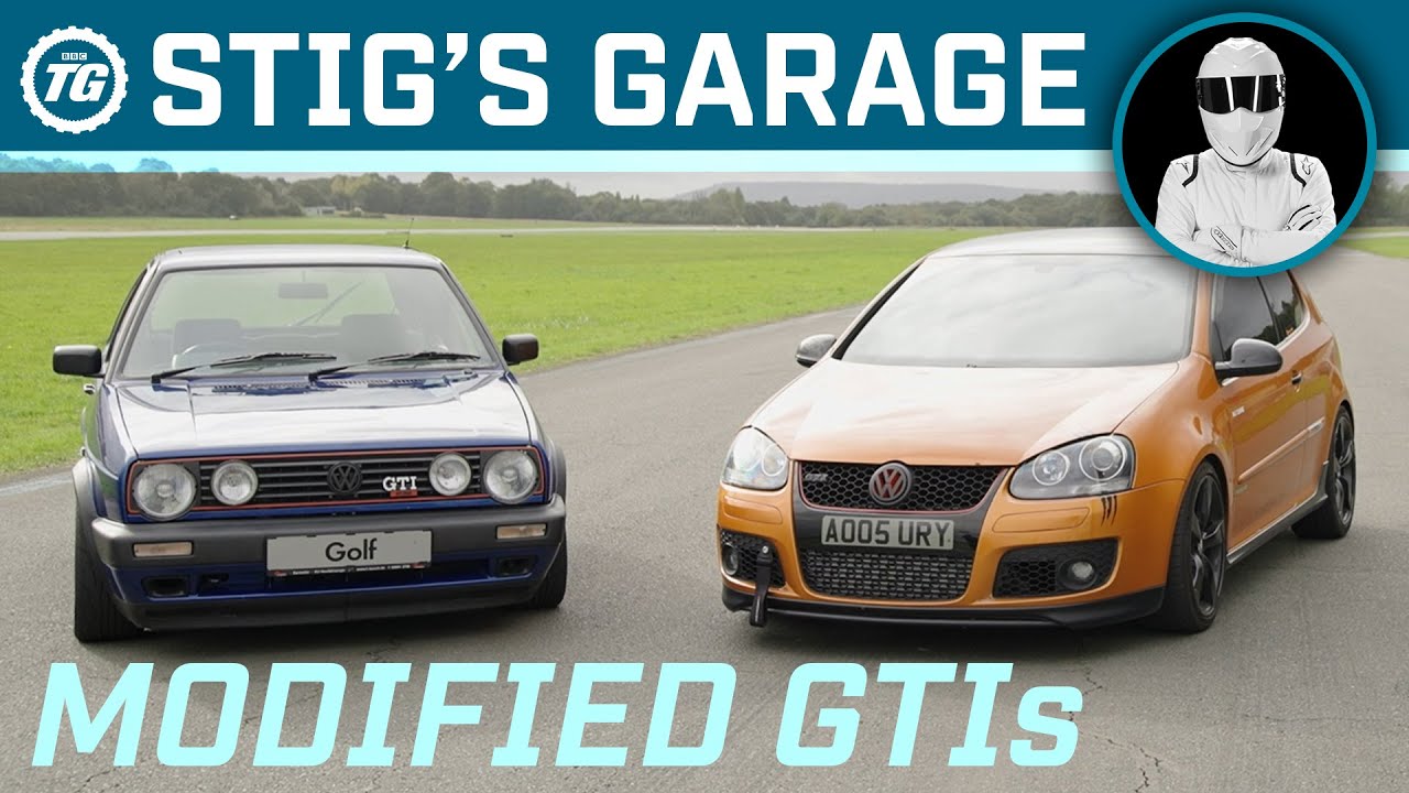 MODIFIED GOLF GTIs: Tuned Mk5 vs V6-Swapped Mk2 | Stig's Garage ft. Becky Evans