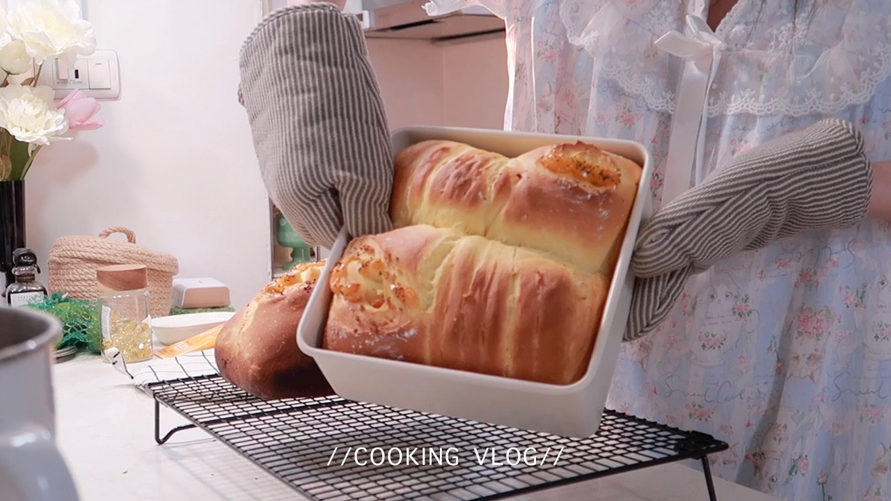 開箱絕美新烘培廚具。Foodvlog ep74。鮭魚壽司塔/古早味肉鬆起司蛋糕/乳酪午餐肉鹹吐司