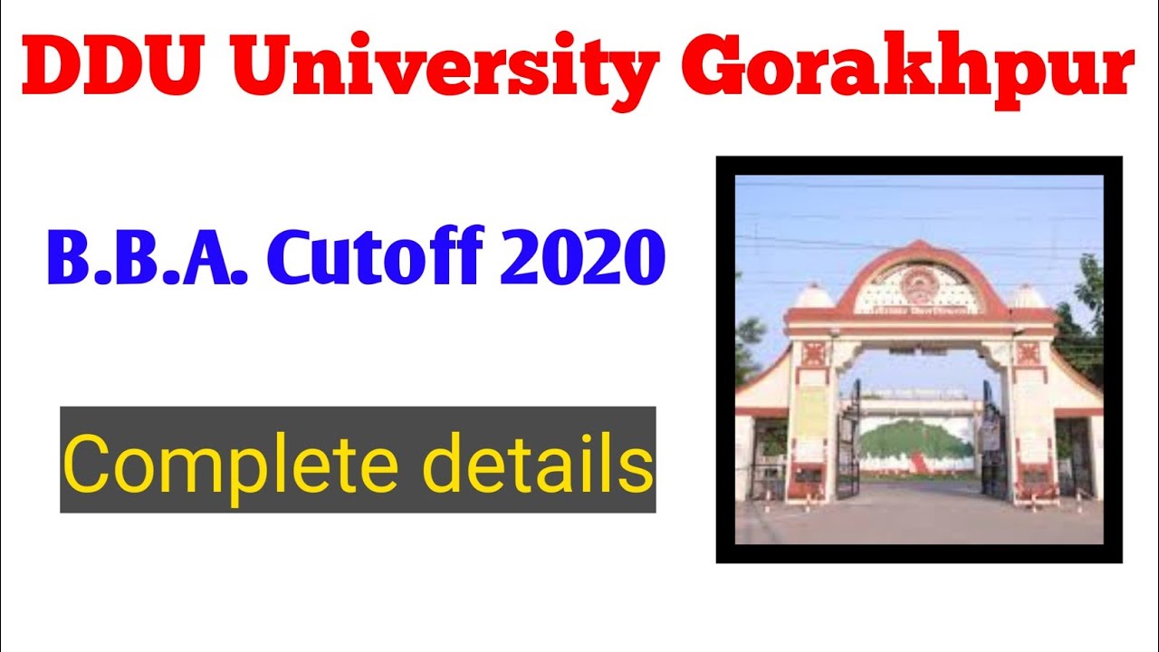 DDU University Gorakhpur- B.B.A. Cutoff 2020