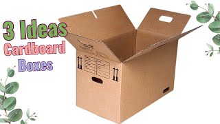 Why throw cardboard boxes if you can recycle them with these 3 simple cardboard box projects