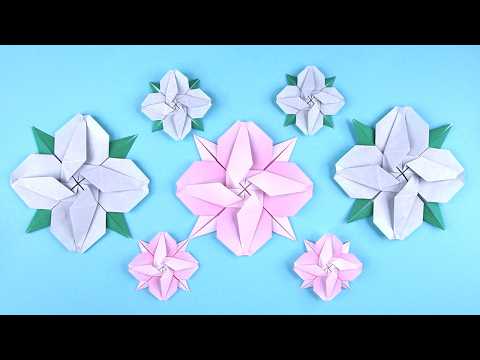 How to fold a single sheet of origami paper into a dogwood flower