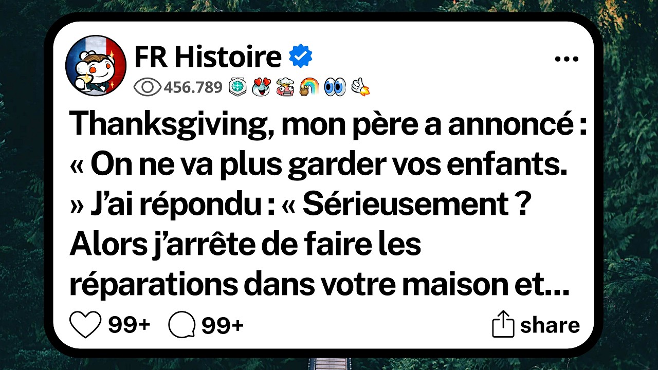 Quand mon père a annoncé qu’il ne garderait plus mes enfants, j’ai simplement arrêté de rénover gratuitement sa maison. La famille m’a traité d’égoïste… jusqu’à ce qu’ils perdent 10 000 dollars et...