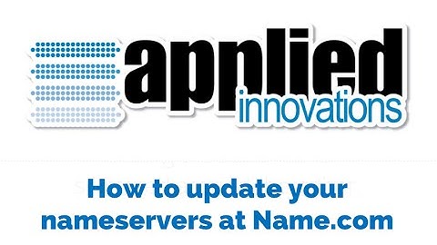 How to update your nameservers at Name.com