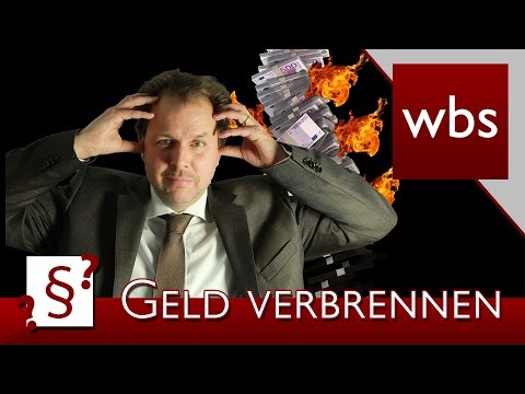 Darf ich Geld verbrennen? | Rechtsanwalt Christian Solmecke