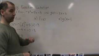 College Algebra   Using Function Notation   Example 1